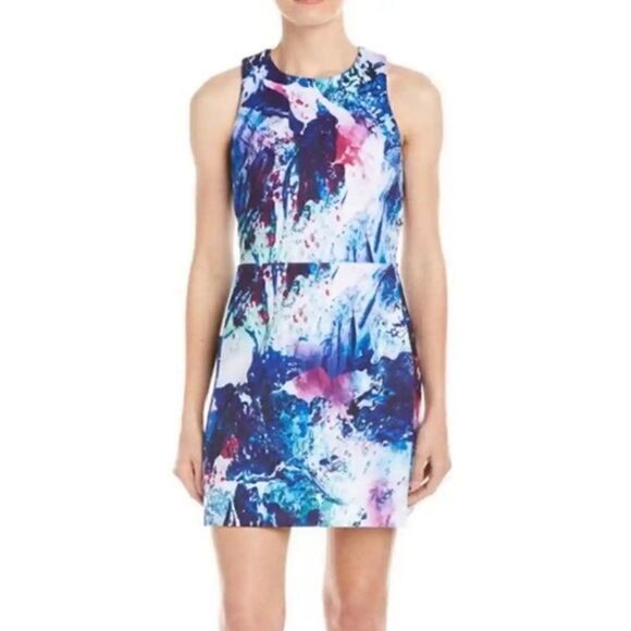 Amanda Uprichard Print Mini Dress Women Size Small - Picture 1 of 10